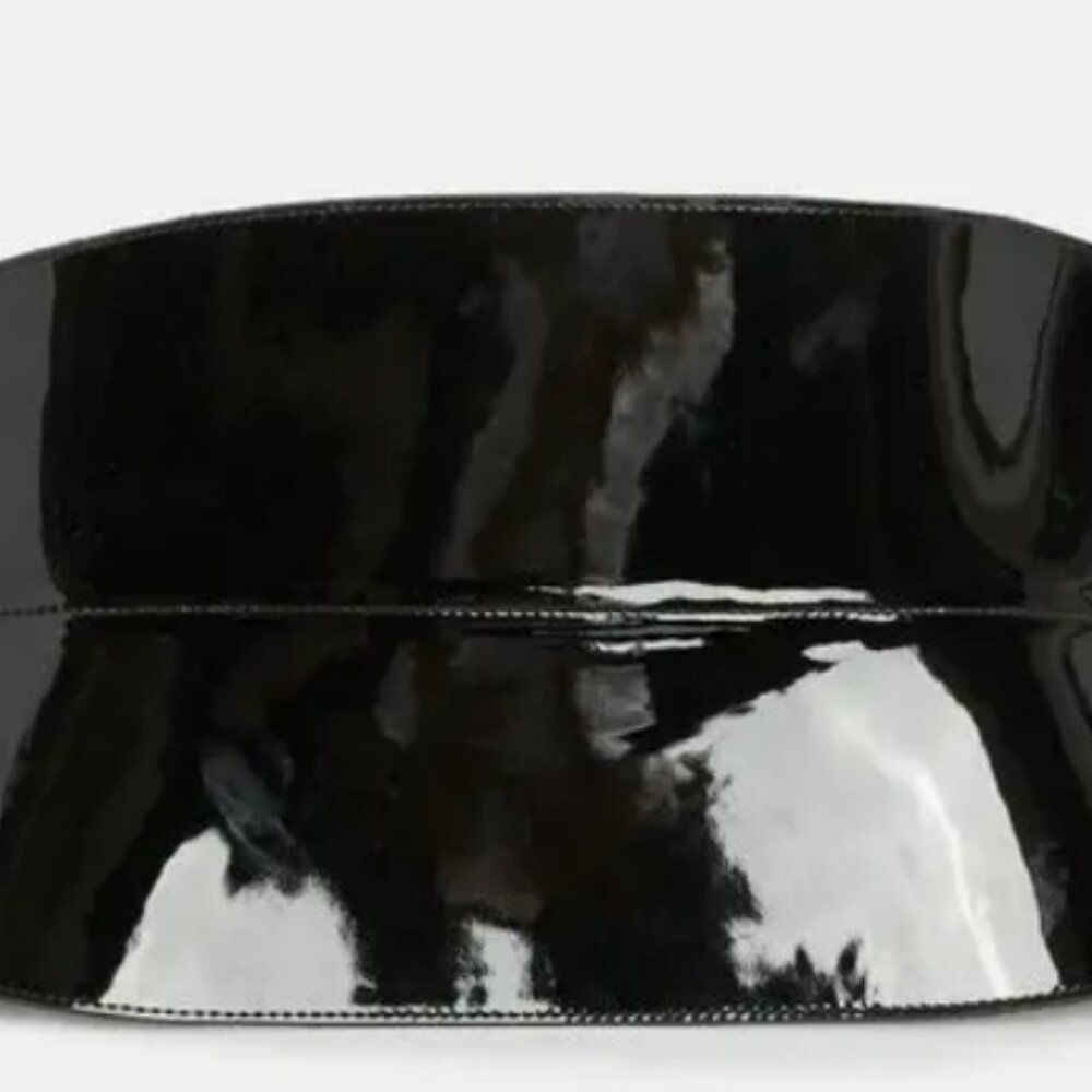 All Saints Oakley Patent Leather Corset Belt, L, NWT's - Picture 4 of 6
